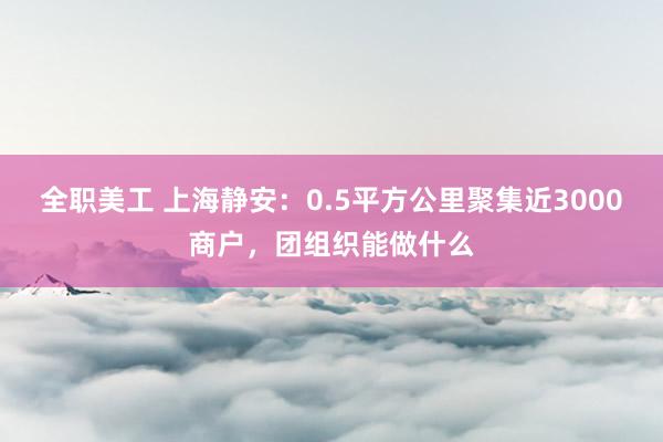 全职美工 上海静安：0.5平方公里聚集近3000商户，团组织能做什么