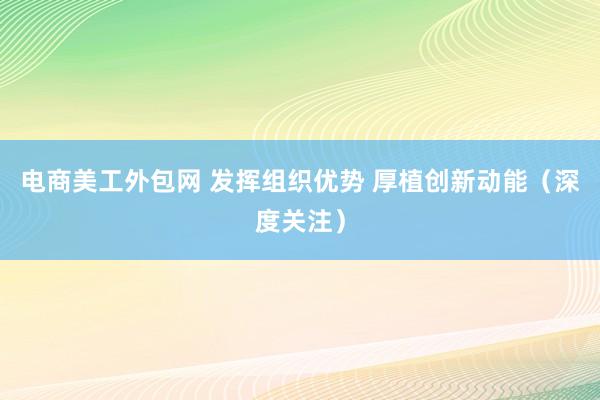 电商美工外包网 发挥组织优势 厚植创新动能（深度关注）